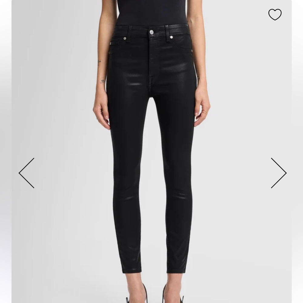 7 For All Mankind Black Skinny Pants